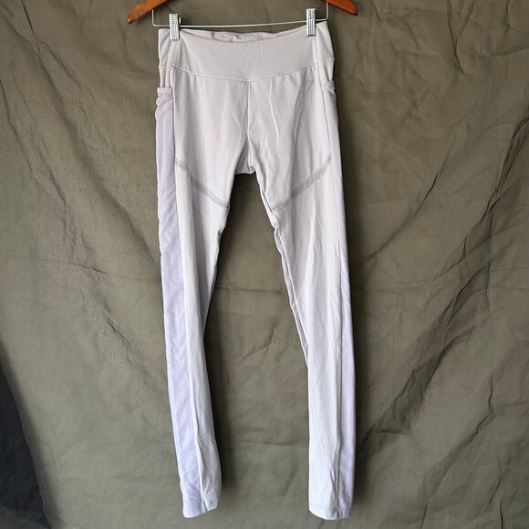 Gymshark Lilac Mesh Panel Leggings Size Medium - Picture 1 of 9